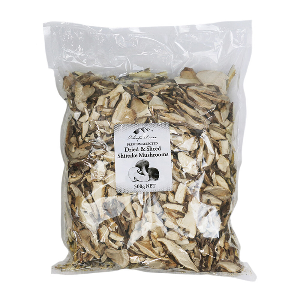 Dried and Sliced Shiitake Mushrooms