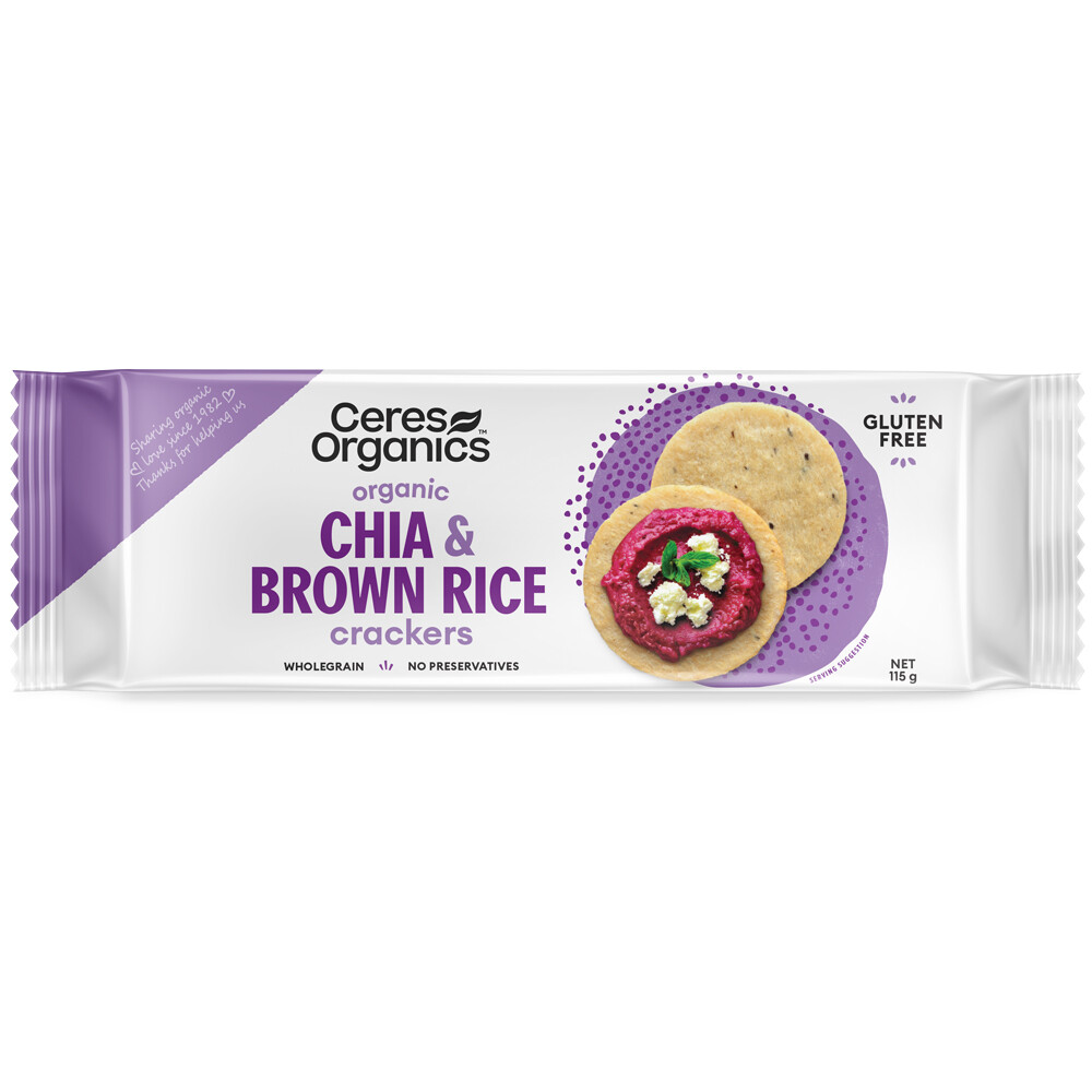 Brown Rice Crackers w/ Chia