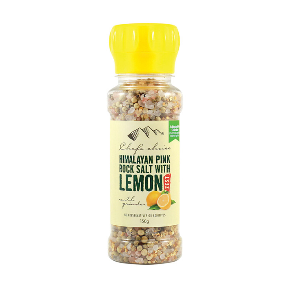 Pink Rock Salt with Lemon Zest Grinder