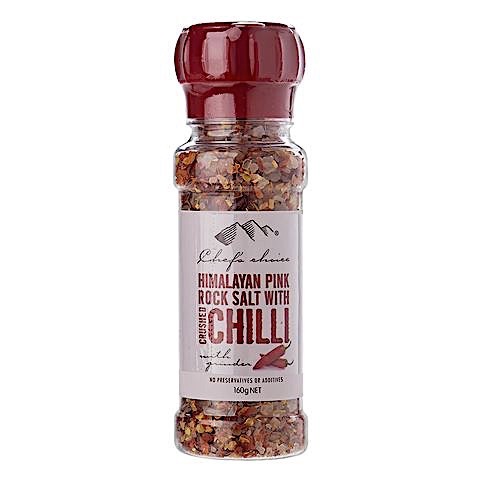 Pink Rock Salt with Chilli Grinder