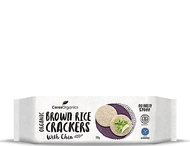 Brown Rice Crackers w/ Chia