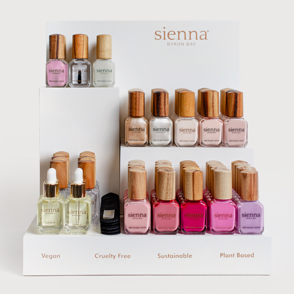 White Wooden Stand (10 colours, 7 nail care = 75 units)