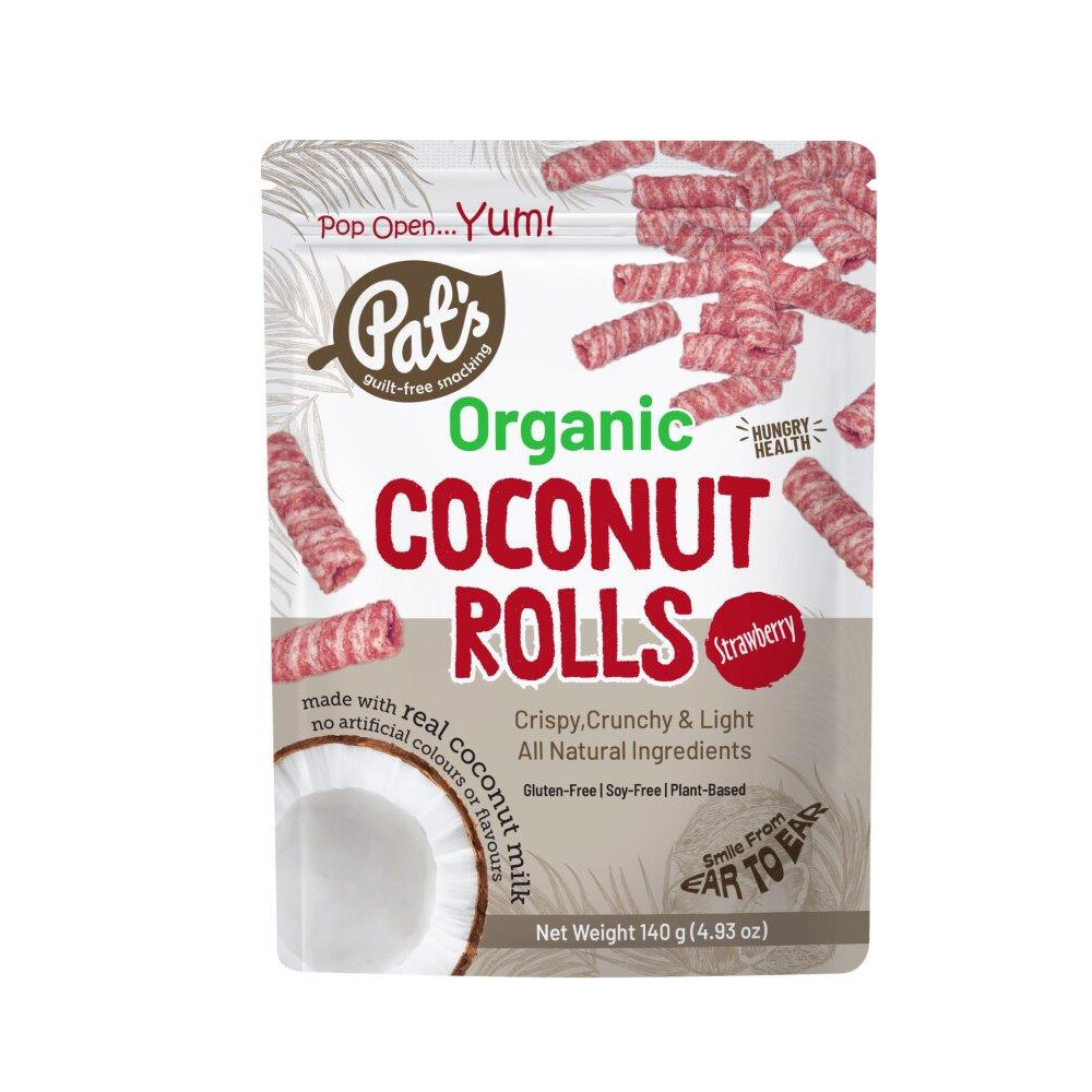 Organic Coconut Rolls - Strawberry