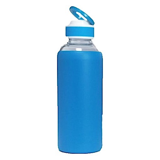 Glass Sports Bottle - Blue