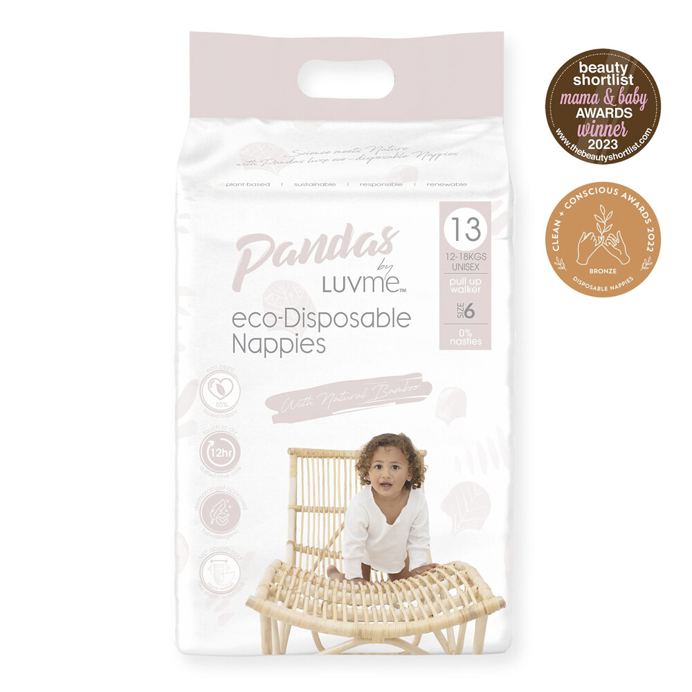 Pandas by Luvme PULL Ups (12-18kg) SIZE 6 NAPPY