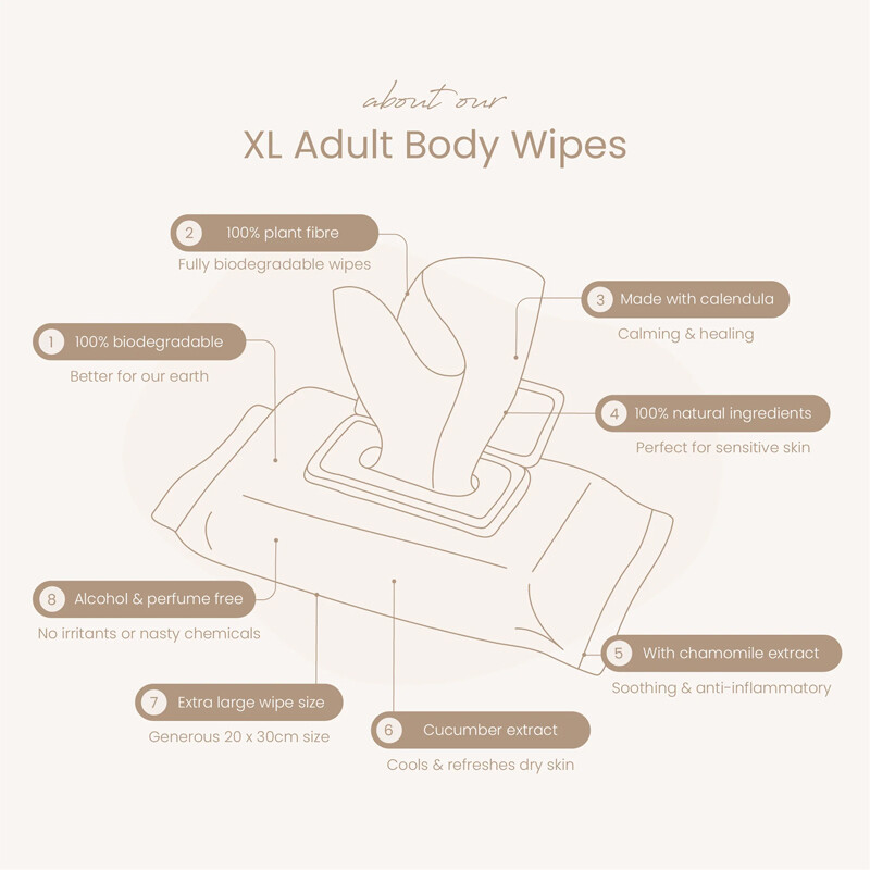 Haleco XL Adult Body Wipes