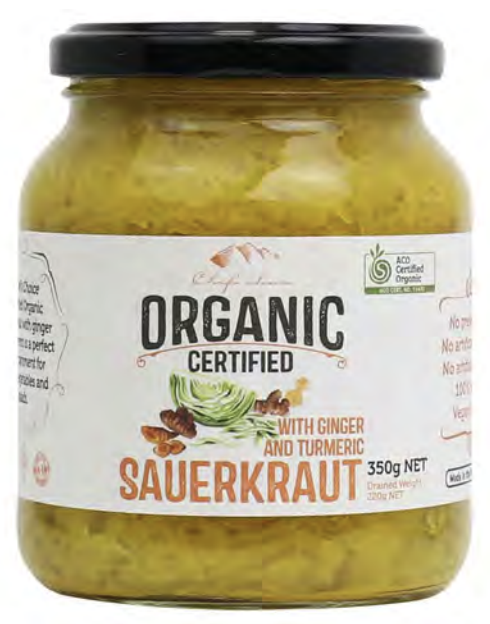 Organic Sauerkraut with Ginger & Turmeric