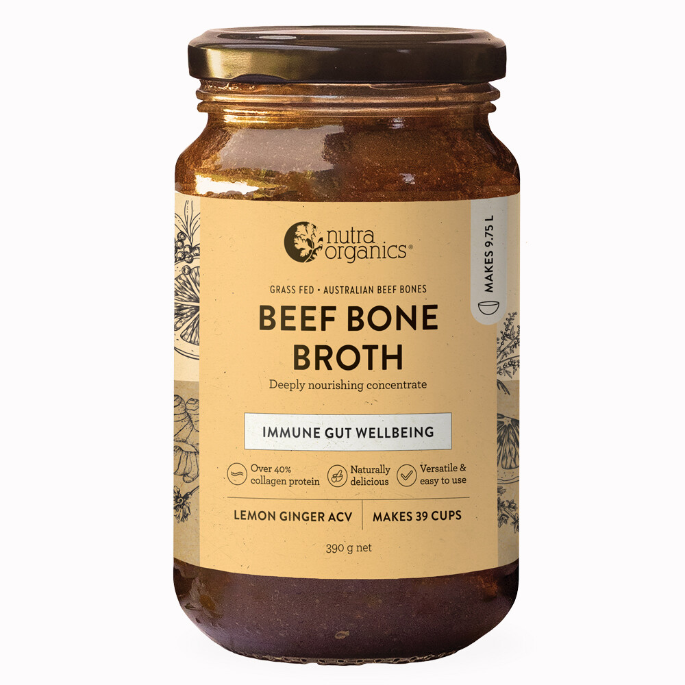 Beef Bone Broth Concentrate - Lemon Ginger ACV