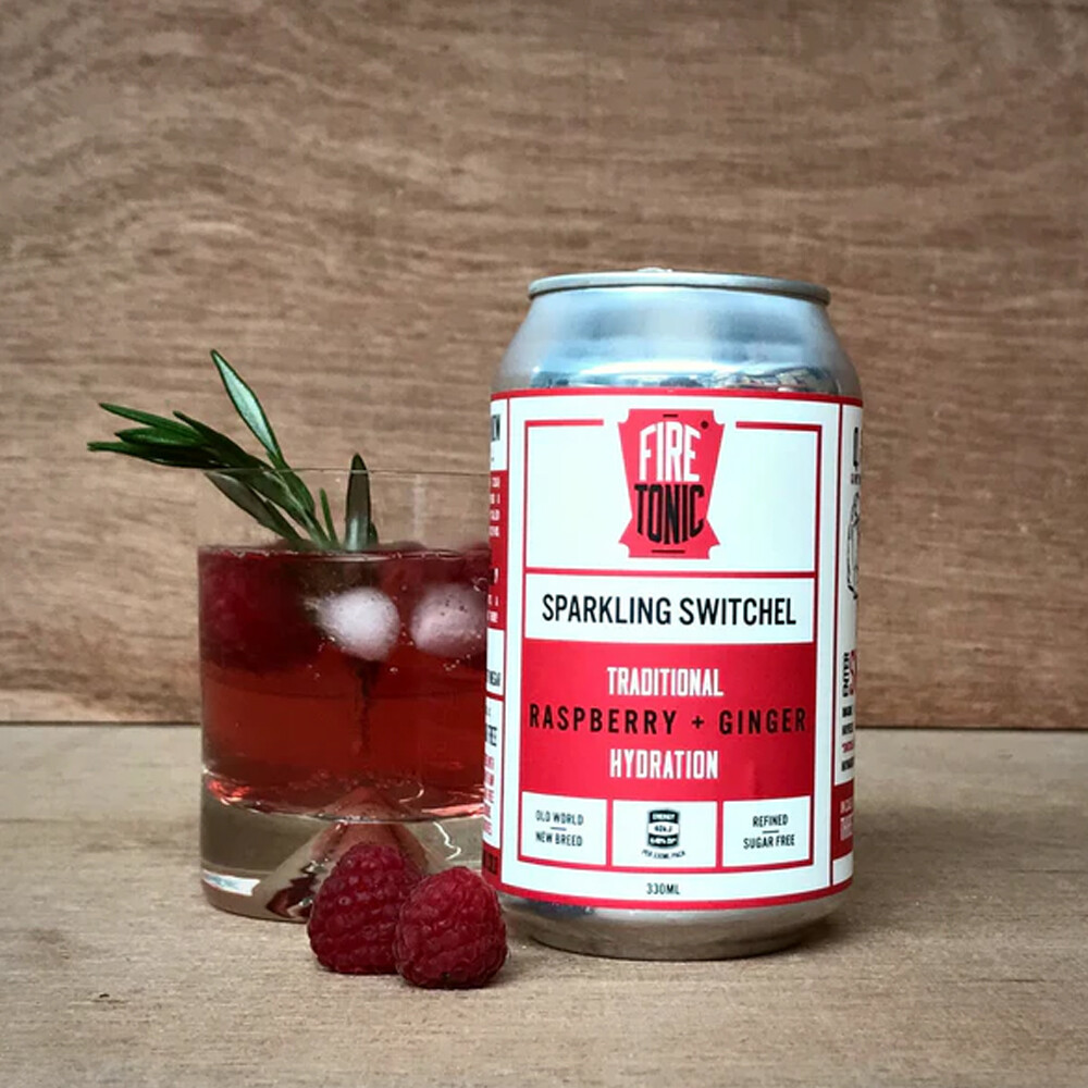 Traditional Switchel - Raspberry & Ginger