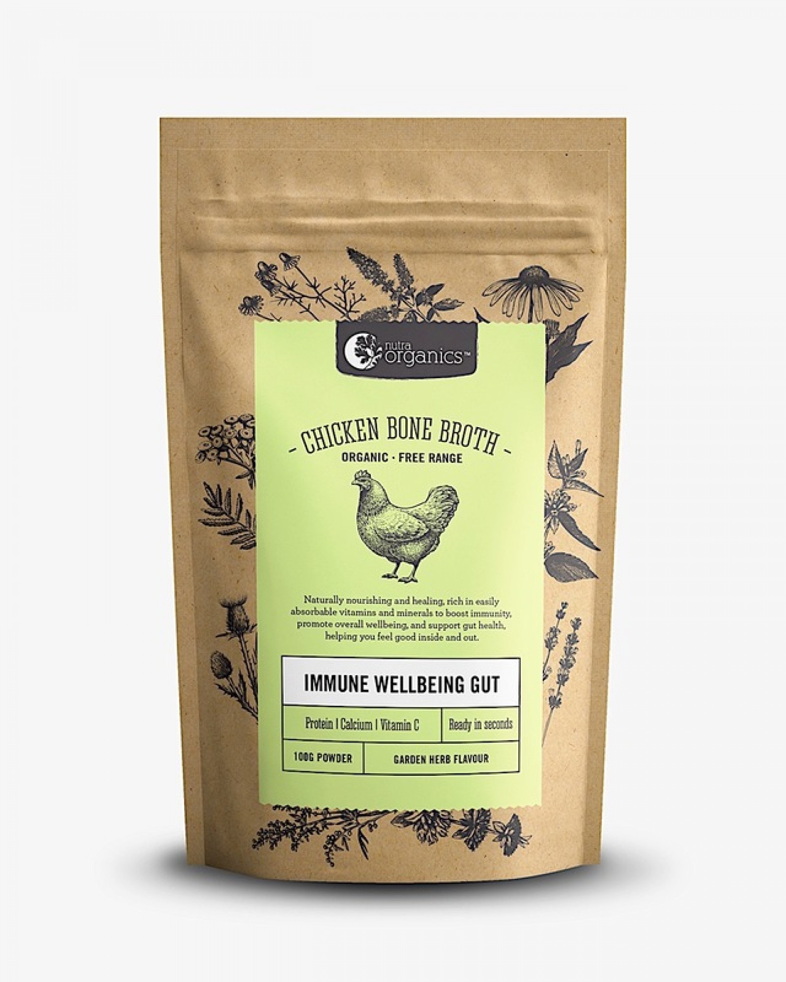 Chicken Bone Broth Powder Herb & Garlic Bulk Buy Shop All Online