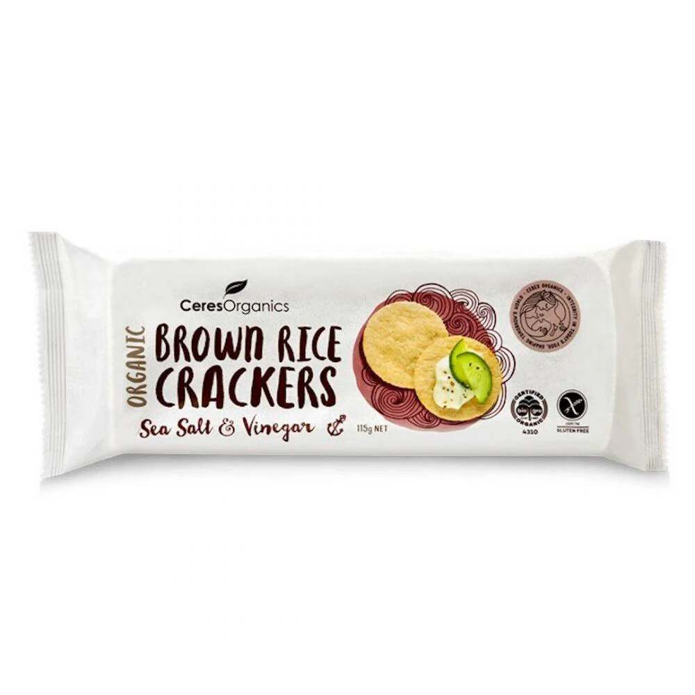 Brown Rice Crackers w/ Sea Salt & Vinegar