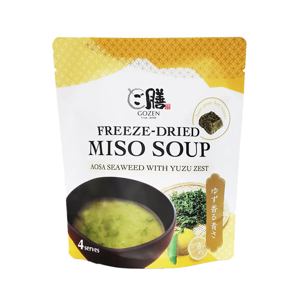 Gozen Freeze Dried Miso Soup - Aosa Seaweed with Yuzu Zest 