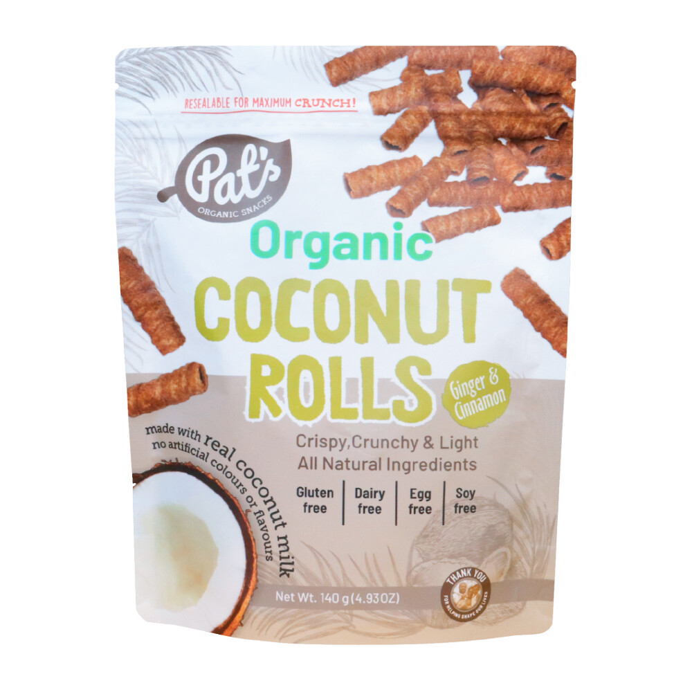 Organic Coconut Rolls - Ginger Cinnamon