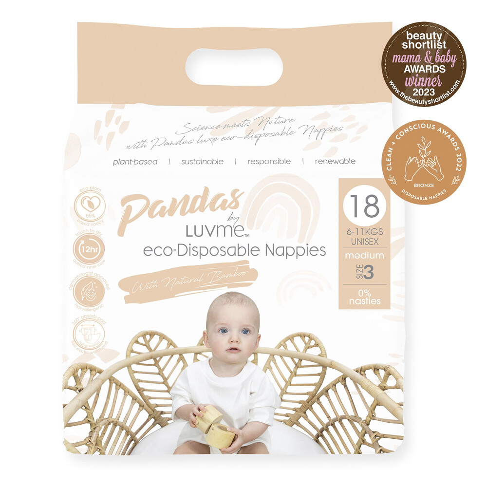 Pandas by Luvme MEDIUM 6-11kg SIZE 3 NAPPY
