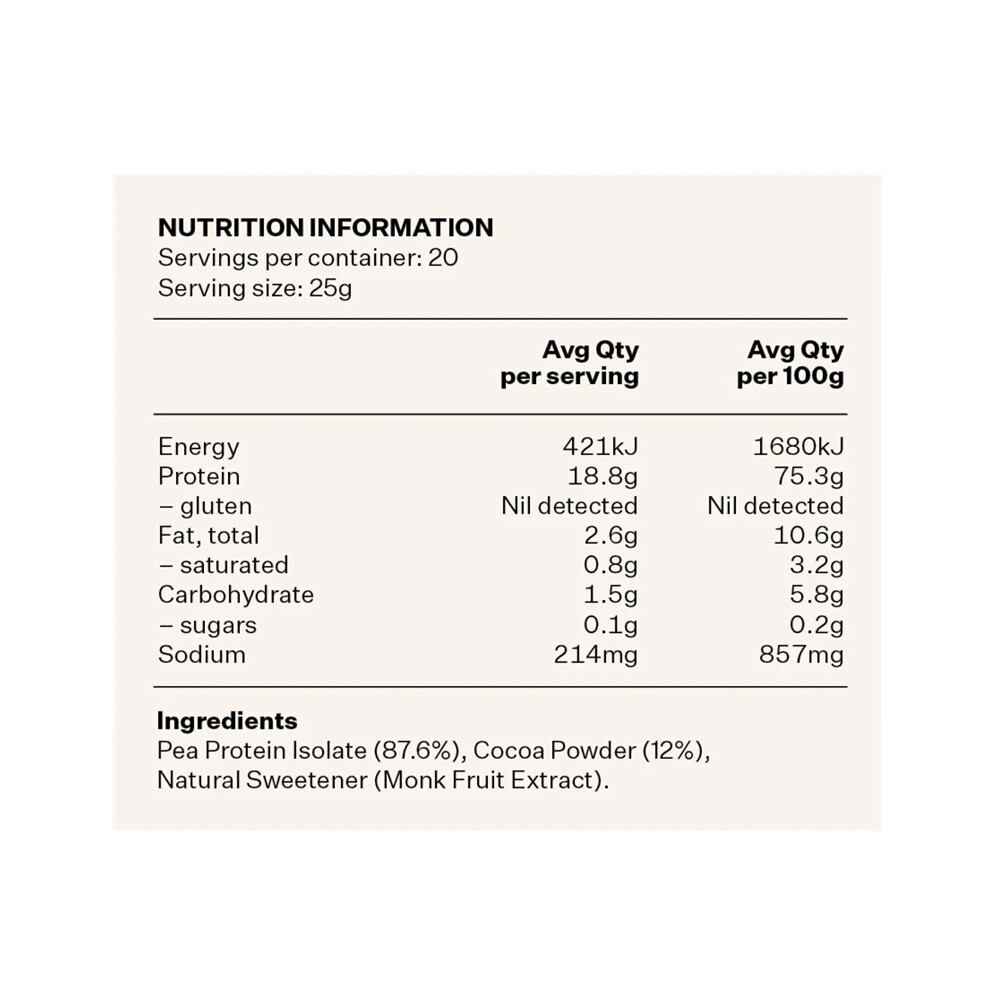 Chocolate Pea Protein Powder