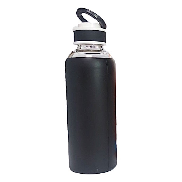 Glass Sports Bottle - Black