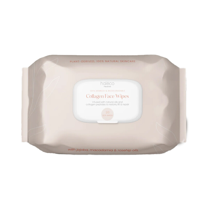 Haleco Bamboo Collagen Face Wipes