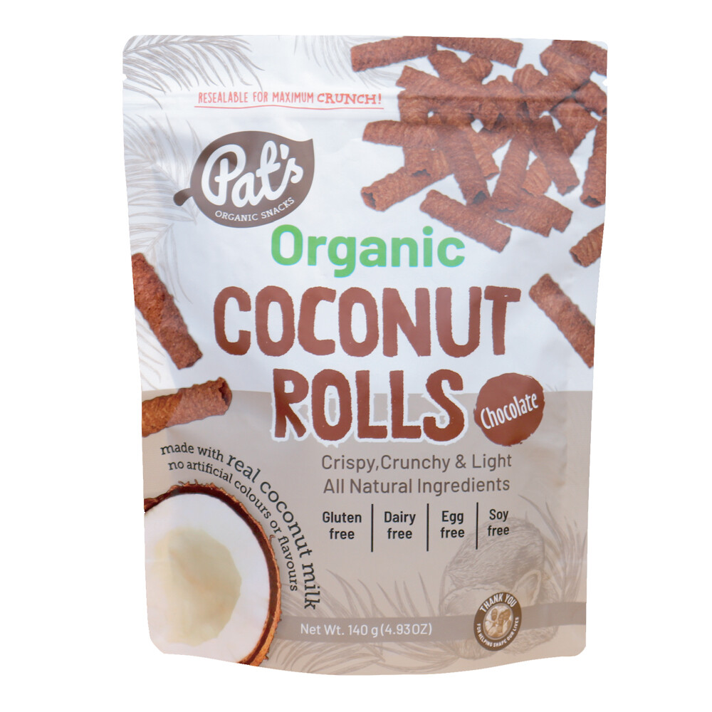 Organic Coconut Rolls - Chocolate