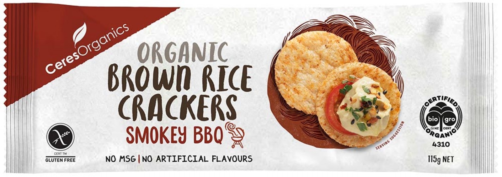 Brown Rice Crackers BBQ