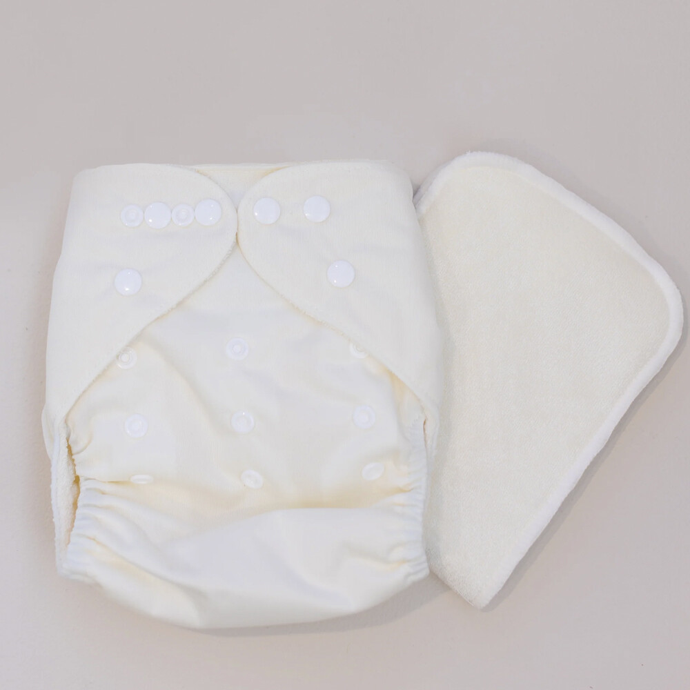 Pandas by Luvme Bamboo CLOTH NAPPY & Insert NATURAL
