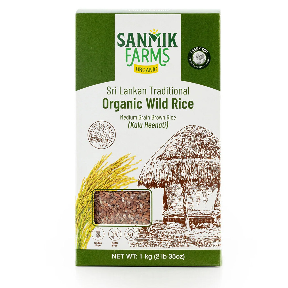 Org. Wild Rice Medium Grain Brown Kaluheenati