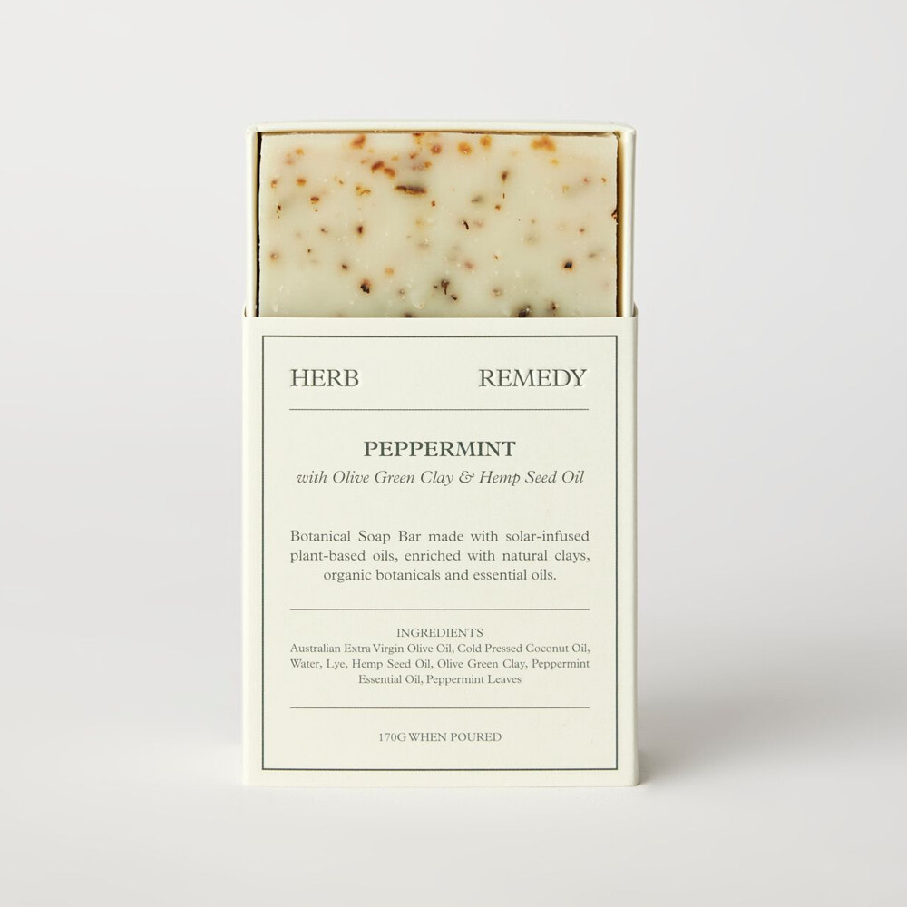 Peppermint with Olive Green Clay & Hemp Seed Oil 