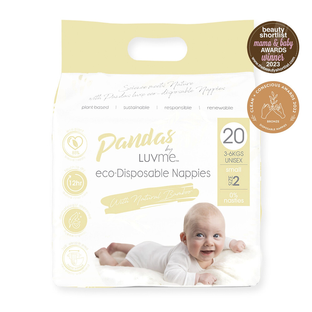 Pandas by Luvme SMALL (3-6kg) SIZE 2 NAPPY