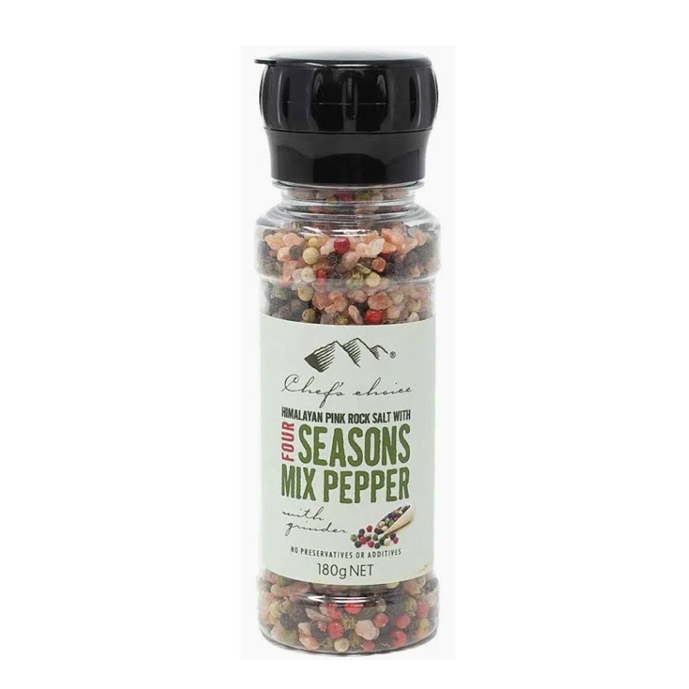 Pink Rock Salt with Four Seasons Mix Pepper