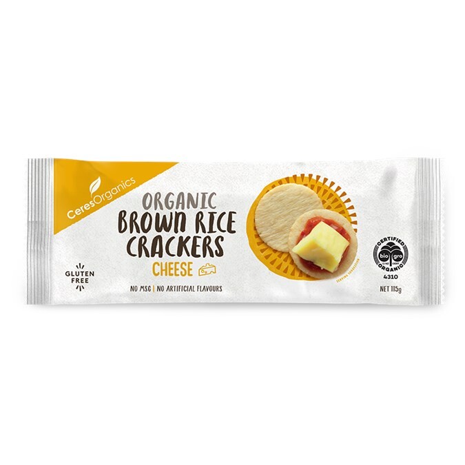 Organic Brown Rice Crackers Cheese