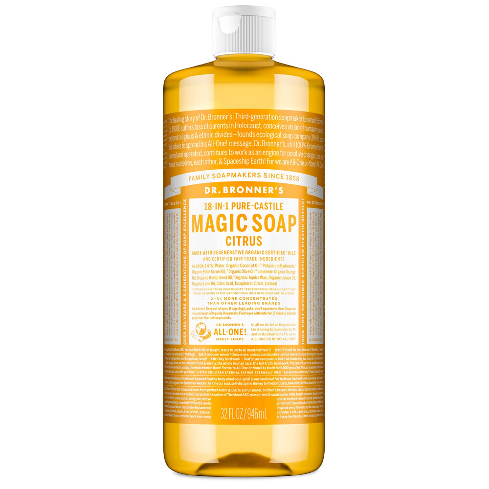 Citrus Orange Pure-Castile Magic Liquid Soap