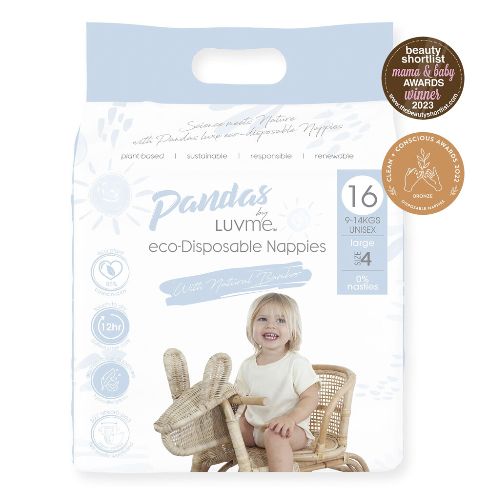Pandas by Luvme LARGE 9-14kg SIZE 4 NAPPY