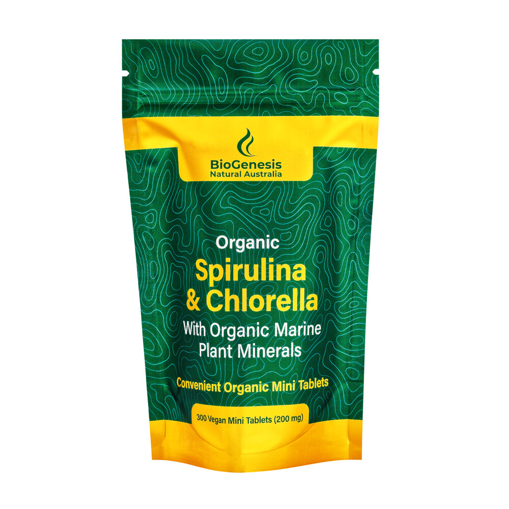 Organic Spirulina & Chlorella + Marine Mineral - Buy 8 Get 2 Free