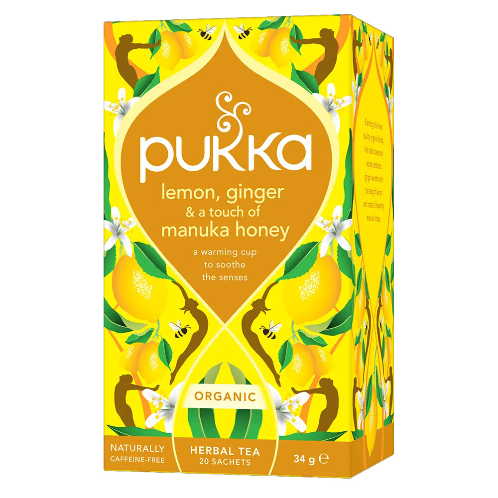 Lemon, Ginger & Manuka Honey Tea Bags