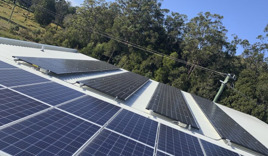 Solar farm on the Little Valley warehouse roof