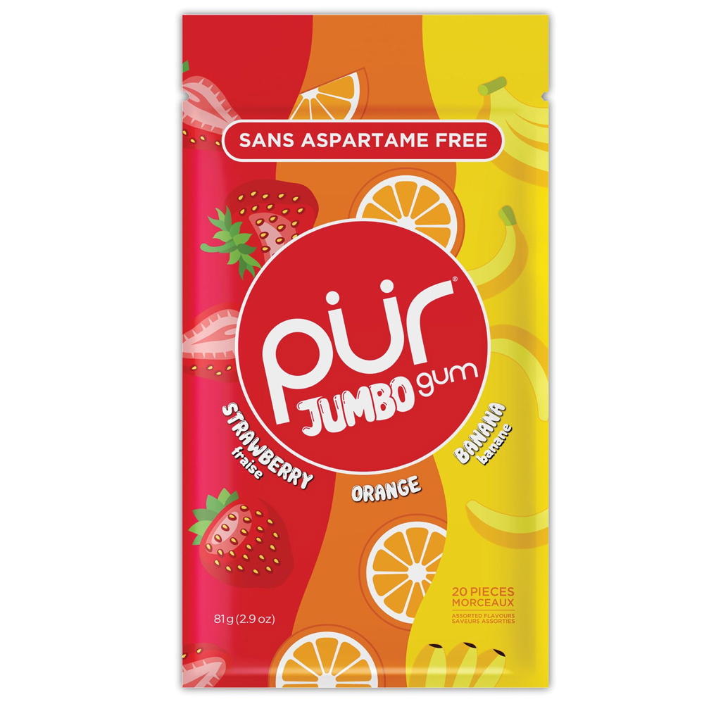 JUMBO Strawberry Orange Banana Gum 