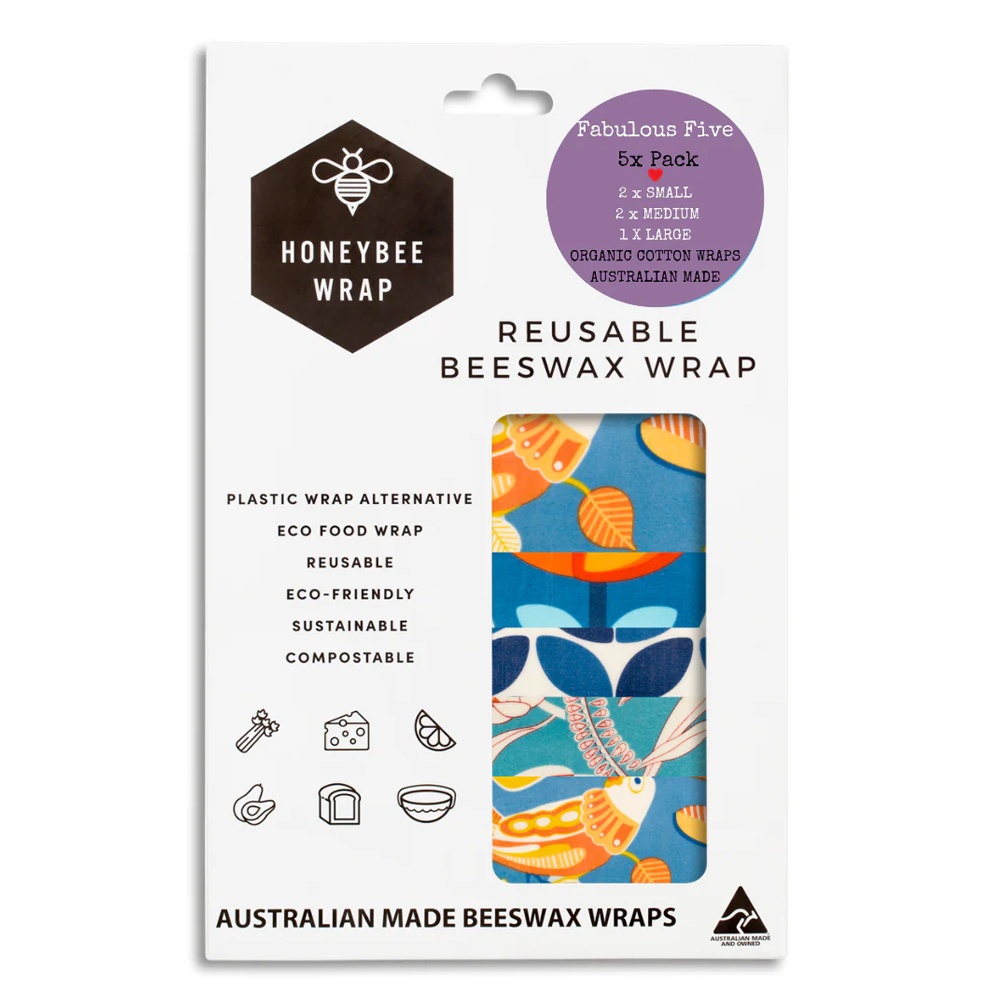 Fabulous 5 Pack beeswax Wraps Pack