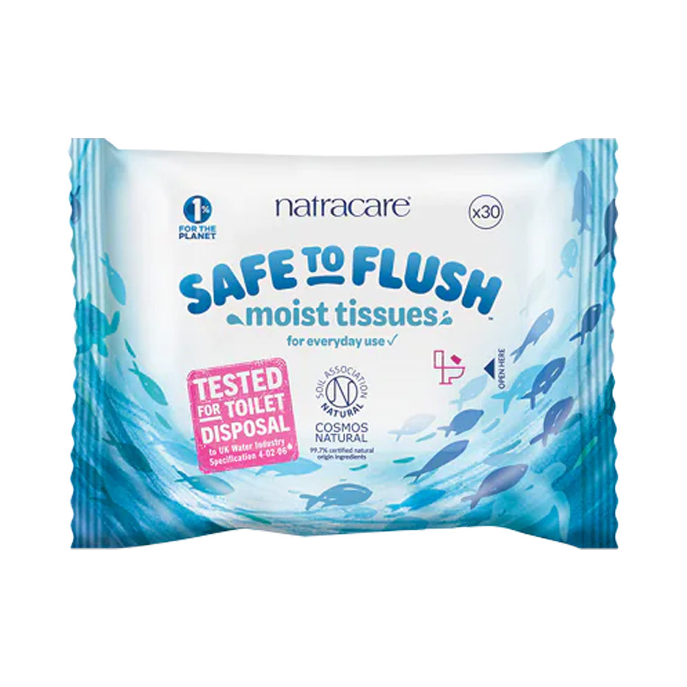 Safe to Flush Moist Tissues