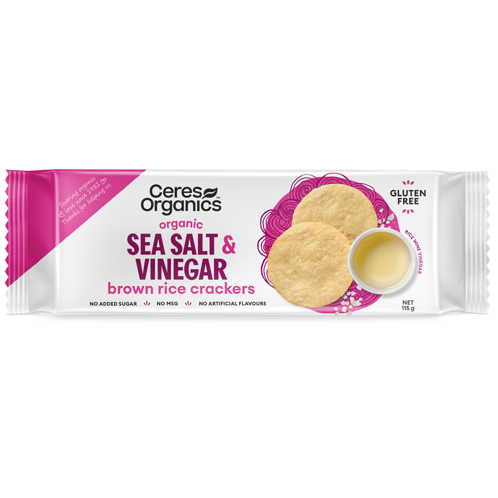 Brown Rice Crackers w/ Sea Salt & Vinegar