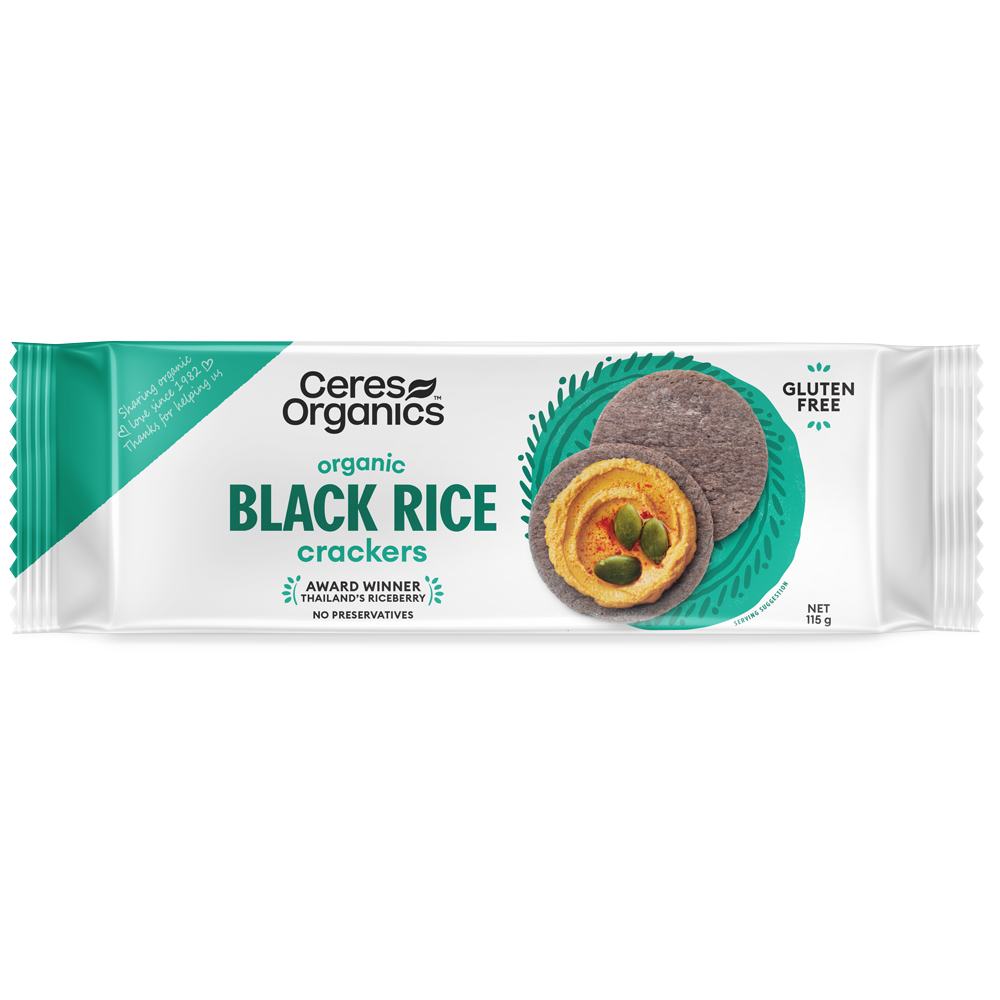Black Rice Crackers w/ Riceberry