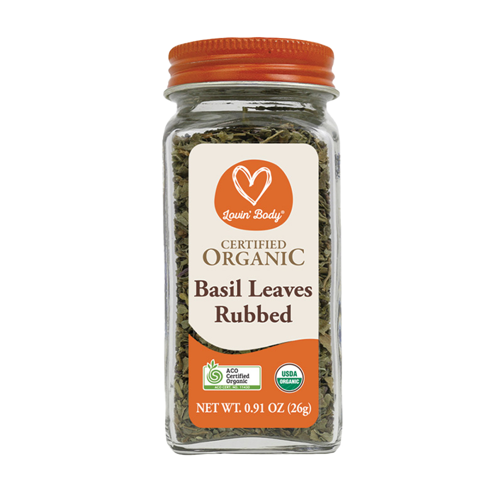 Org Rubbed Basil Leaves