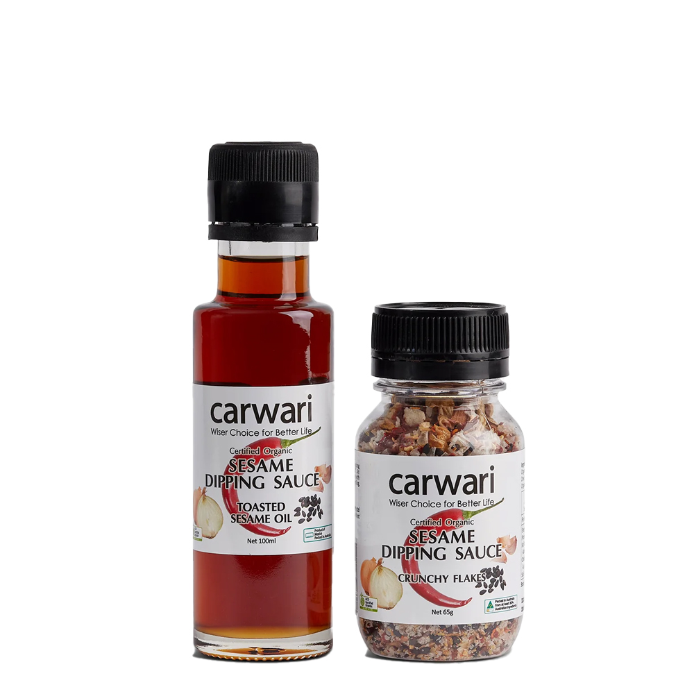 Organic Sesame Dipping Sauce with Flakes & Oil