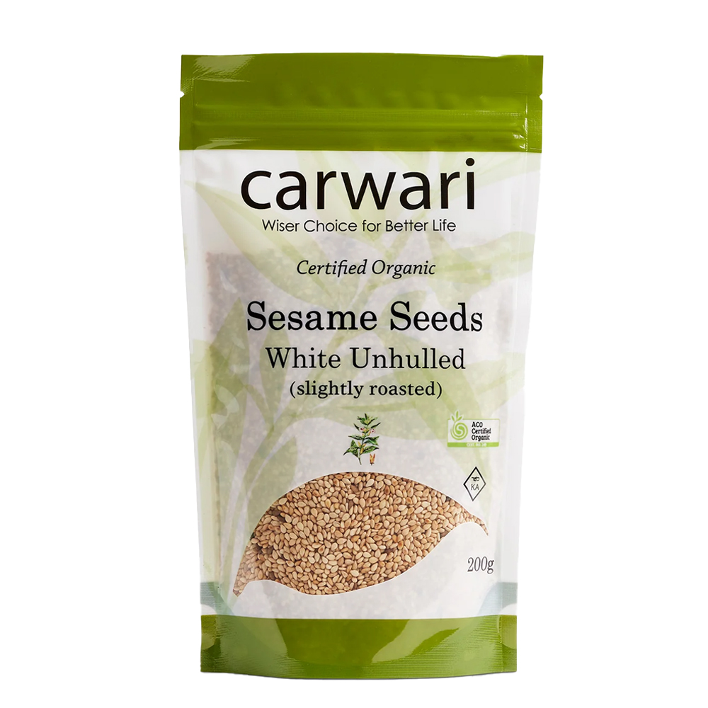 Organic Unhulled Sesame Seeds Slightly Roasted