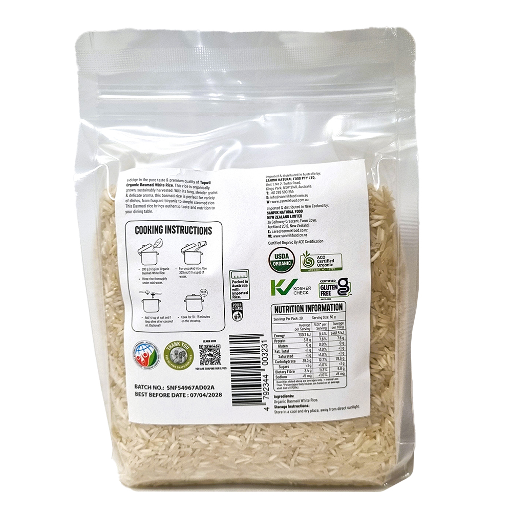 Organic Basmati Rice White
