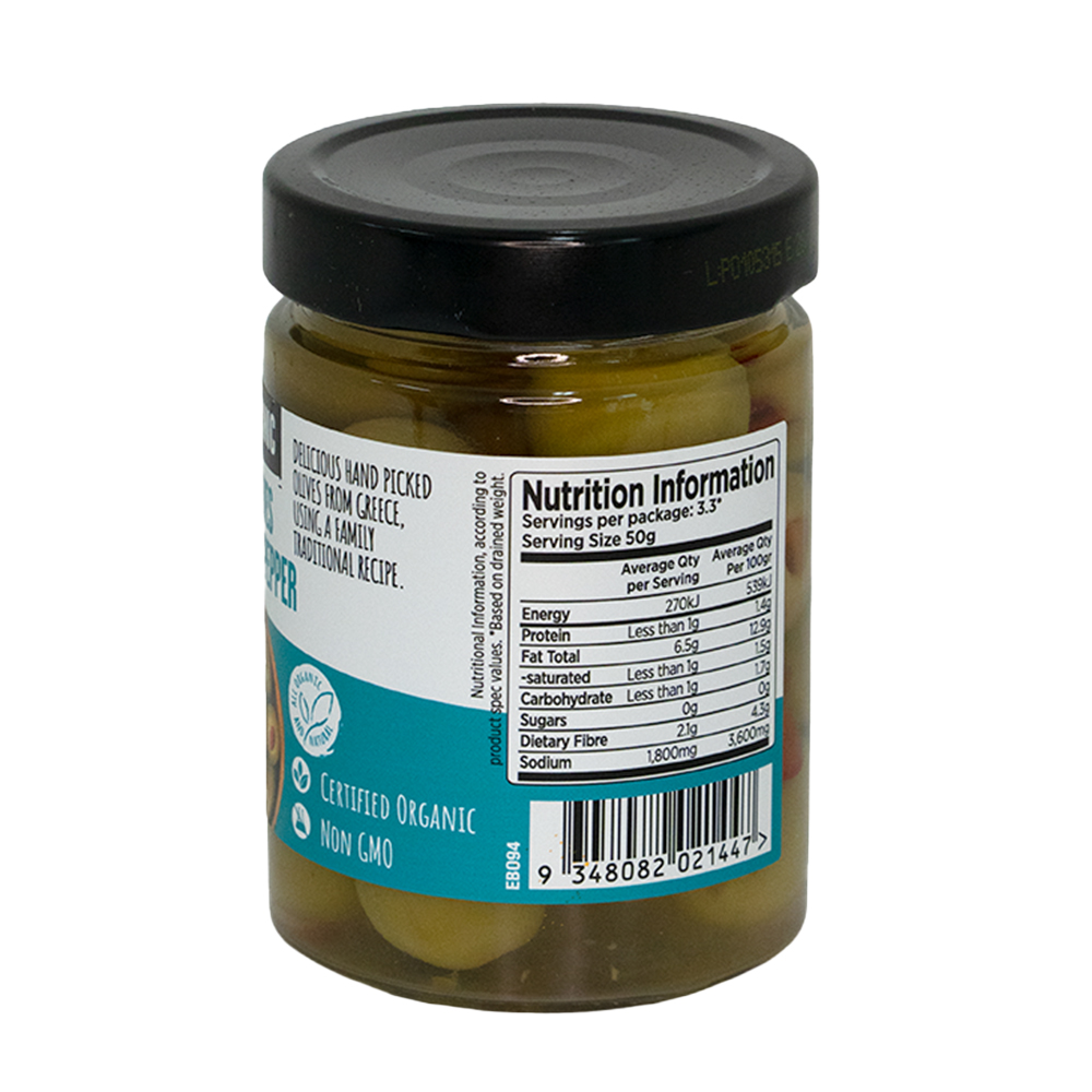Organic Green Stuffed Olives — image 3