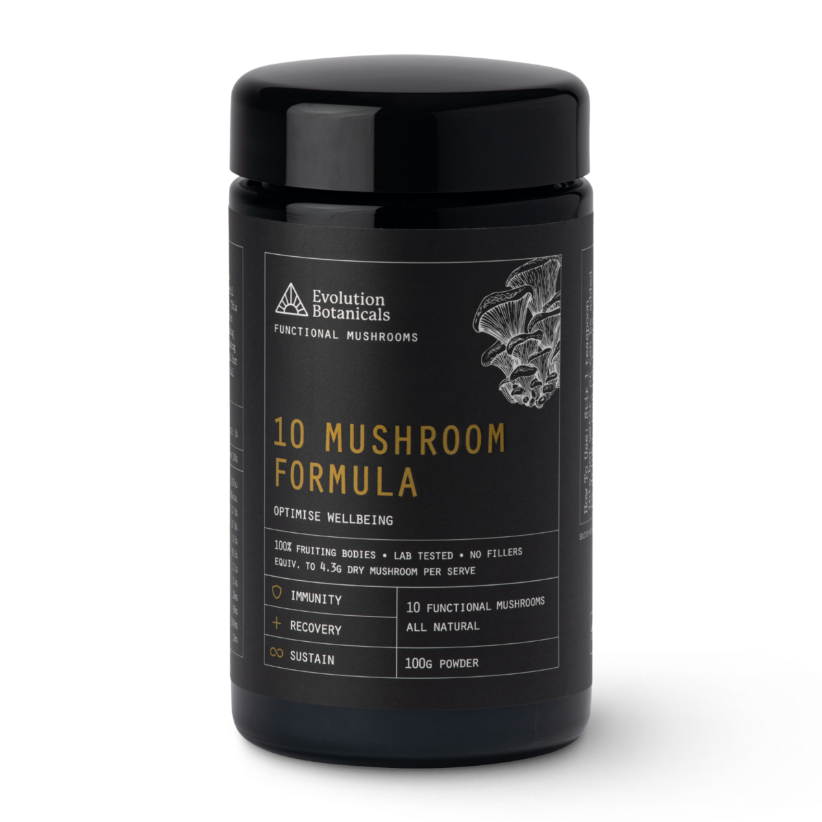 Organic 10 Mushroom Formula Jar