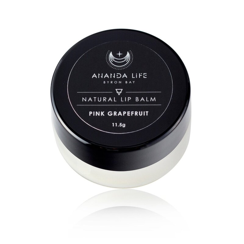 Natural Lip Balm PINK GRAPEFRUIT glass pot