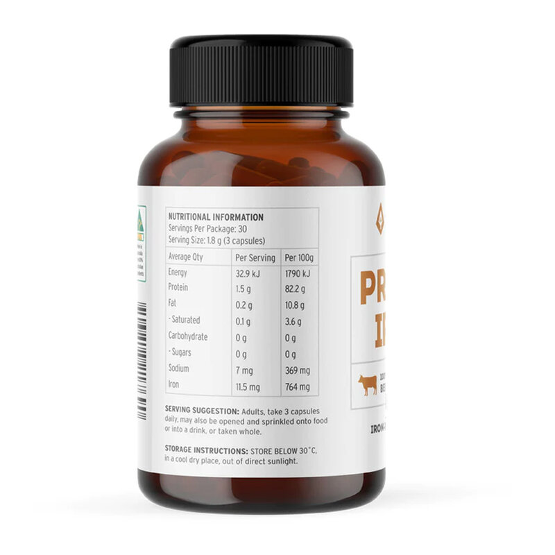 Primal Iron - 100% Beef Spleen Capsules - Beef Spleen Capsules — image 2