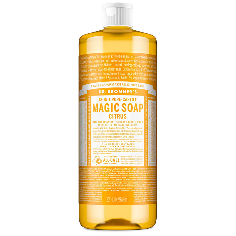 Citrus Orange Pure-Castile Magic Liquid Soap