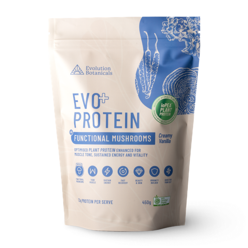 Evo Protein + Functional Mushrooms, Creamy Vanilla Pouch