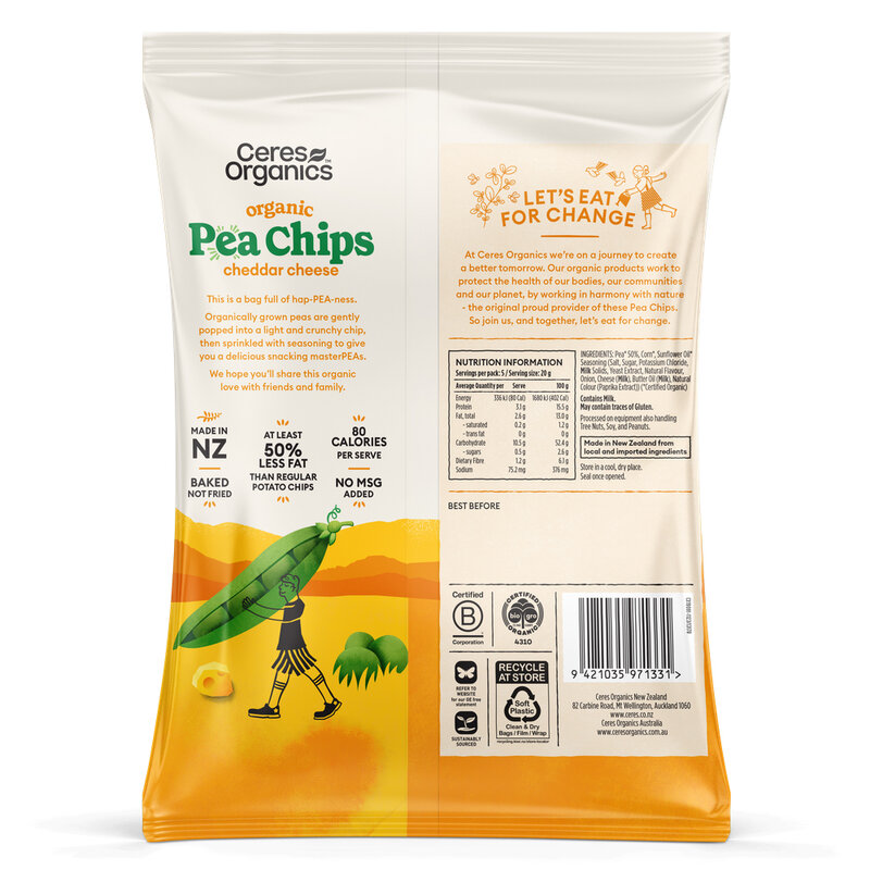 Pea Chips - Cheddar Cheese — image 2